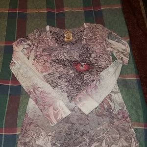 Ladies Blingy Burnout long sleeve T-shirt